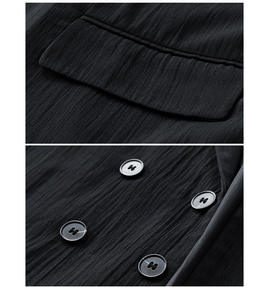 เสื้อแจ็คเก็ต Mac Coat แบบกระดุมสองแถว สไตล์มินิมอล วินเทจ บลูซอง ยูนิเซ็กส์ สำหรับฤดูหนาว เสื้อคลุมสไตล์คนเมือง ดีไซน์เรียบหรู พรีเมียม - Product Image 4