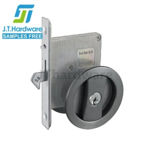 <span class=keywords><strong>Serrure</strong></span> de porte portable encastrée, accessoire dissimulé circulaire, à Double tour, pour ouverture coulissante - Product Image 2