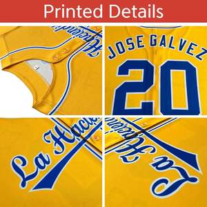 Jersey de béisbol personalizado para hombres, camisas a rayas con número de nombre del equipo, uniformes deportivos cosidos/impresos para entrenamiento - Product Image 3