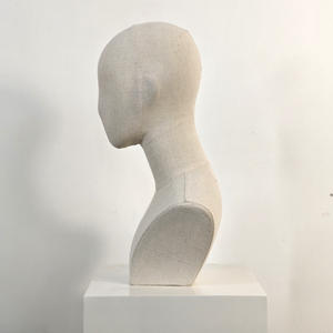 Mannequin tête en plastique adulte avec insertion non-broche pour chapeau écharpe perruque affichage accessoires de magasin - Product Image 3