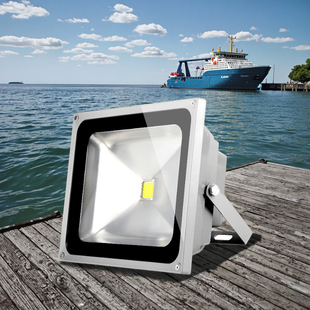 Led 5054 2000k 50w 50watt 50 Watt Input 220v Ac Reflector Outdoor Spotlight Construction Lighting Flood Light for Sea Port