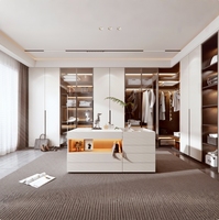 Armoire de luxe pour couple, meubles de chambre à coucher sur mesure, dressing, armoires doubles en bois massif, accessoires de rangement, designs