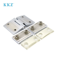 KKZ Chrome poli 180 degrés ouverture par poussée porte en verre de douche sans double face charnière pliante pivotante pliante