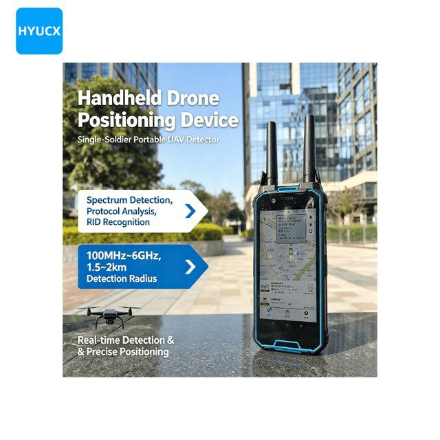 Air Defence System Drone Detector Handheld Uav Radio Detection Fpv Detection and Locating Portable Early Alarm