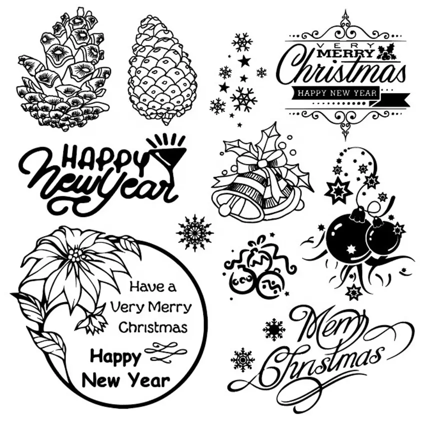 Kerst Serie Scrapbooking Card Making Ambachten Clear Stamps Transparante Siliconen Stempel