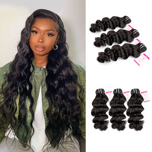 CLJhair cabello humano virgen <span class=keywords><strong>crece</strong></span> 10A grado indio Onda 3 26 28 30 pulgadas paquetes para trenzar <span class=keywords><strong>con</strong></span> frontales y vendedor de peluca - Product Image 1