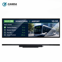 Écran LCD étiré de 28 pouces, ultra-large, haute luminosité, pour l'affichage d'informations aux passagers de bus et la publicité