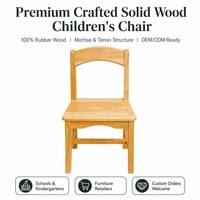 Chaise pour enfants en bois de caoutchouc sur mesure, directement de l'usine, options de hauteur 500, 520, 540 mm, écologique, pour la maison, l'école, la maternelle, la garderie