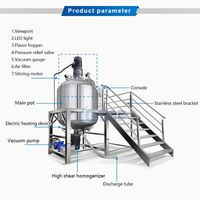 Mélangeur à double enveloppe Gtop pour liquides et lotions, machine de mélange et d'émulsification pour crèmes corporelles
