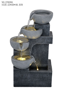 Işık ile açık hava bahçe dekorasyonu reçine şelale havuz çeşme kapalı yaratıcı Waterscape çeşme - Product Image 3