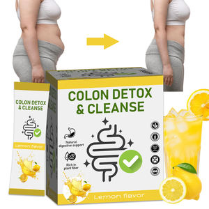 Özel etiket doğal bağırsak sağlık bitki <span class=keywords><strong>Fiber</strong></span> limon lezzet kolon detoks toz temizlemek - Product Image 1