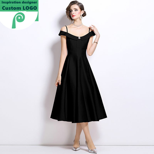 En stock, Robes de soirée élégantes à taille haute, amincissantes, à col halter, pour femmes, robe de fête pour femmes - Product Image 1