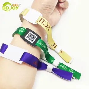 Kostenlose proben rfid tuch gewebt armband rfid stoff armband für Konzert tickets