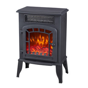 Cheminée électrique d'intérieur PTC 2000W de conception européenne avec poêle à charbon de bois artificiel ignifuge flamme rétractable - Product Image 1