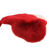 Coussin de canapé en peau de mouton, tapis de chevet, pour salon ou baie vitrée, en fourrure naturelle anti-boulochage, pièce unique, épaisseur 10