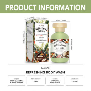 Gel douche hydratant, apaisant, nettoyant en profondeur, longue durée, rafraîchissant pour la peau, à l'essence de fleurs et d'huiles mixtes, marque propre. - Product Image 4