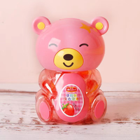 Bonbons en gros à prix abordable pour enfants, saveur fraise et mangue, bonbons gélifiés fruités en bouteille 128g, forme de dessin animé