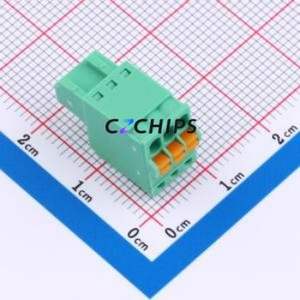 MX2EDGKD-2.5-03P-GN01-Cu-A Plug-in Terminal Block P=2.5mm Connector Plug 1x3P 2.5mm Green - Product Image 1