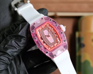 Nouvelle montre mécanique populaire à succès, de haute qualité, design artistique, boîtier en cristal magenta - Product Image 3