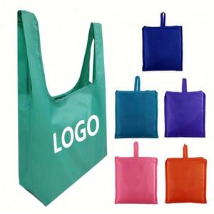 Bolsa de Compras Plegable Portátil de Poliéster 190T, Resistente, Impermeable y Reciclable para Supermercado - Product Image 1