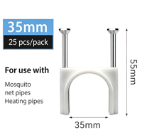 Clip de fixation double pour tuyau 25/30/32/35/40/50mm – Serre-câble en plastique pour fixation de câble optique