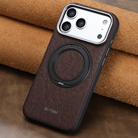 Coque de téléphone SUTENI pour iPhone 18 Pro Max avec chargement magnétique sans fil 360° °   Support rotatif avec boucle annulaire en métal pour cadre d'objectif 17 16 15