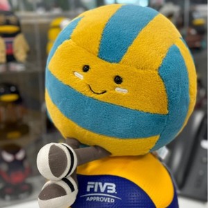 Pelota de Voleibol de Playa de 25cm, Súper Suave, de Algodón PP, Juguete de Peluche, <span class=keywords><strong>Serie</strong></span> Deportiva Creativa, Pelota Rellena Amarilla y Azul, Relajante, ODM, Venta al Por Mayor - Product Image 3
