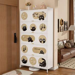 Zapatero de Acero con Puerta Abatible, Tipo Rectangular, Capacidad para 10-20 Pares, Almacenamiento Versátil para la Entrada del Hogar - Product Image 3