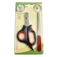 Ciseaux ergonomiques pour animaux de compagnie, coupe-ongles 2 en 1, kit de toilettage pour chatons, chiots, lapins, oiseaux et petits chiens