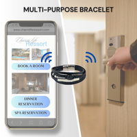 Bracelet NFC chaîne en cuir de coquille de noix de coco boucle magnétique contrôle d'accès personnalisation RFID 13.56MHZ cadeau d'anniversaire de vacances NFC