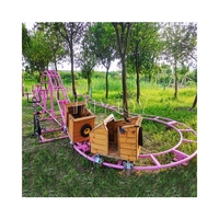 Parc d'attractions commercial pour enfants pas cher non alimenté monter sur jardin arrière-cour montagnes russes pour les enfants