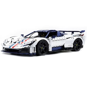 Y18004 Ma Wang F80 Mechanical <b>Building</b> <b>Block</b> Racing Car Adult High-Difficulty Assembly ABS Plastic 1:8 Scale Model Toy for Age - Product Image 1