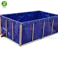 10000-50000 Litres 550-900GSM Personnalisé Aquaculture Fish Pond Tank 100% Polyester PVC Bâches Durable Intérieur/doublure pour Poissons