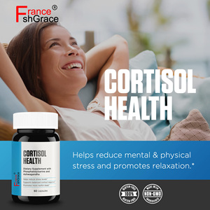 Etiqueta personalizada para el alivio del estrés, respuesta equilibrada del cortisol, relajación, sueño profundo, suplemento de cortisol para adultos - Product Image 4