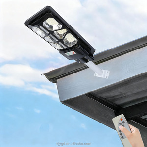 Réverbère solaire à détection de mouvement avec télécommande Réverbère solaire à led intégré tout-en-un pour jardin, patio et allées - Product Image 1