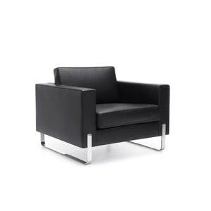 Sofá Ejecutivo <span class=keywords><strong>de</strong></span> Cuero <span class=keywords><strong>con</strong></span> Patas Metálicas para Oficina Moderna, para Oficina del Jefe, Sala <span class=keywords><strong>de</strong></span> Supervisores, Recepción, Múltiples Colores, Diseño Contemporáneo - Product Image 4