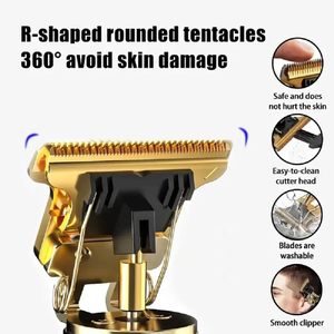 Máquina de Cortar Cabello Eléctrica Vintage T9, Máquina Profesional para Cortar el Cabello, Afeitadora para Hombres, Recortadora para Barba, Máquina de Corte de Cabello de Metal con USB - Product Image 3