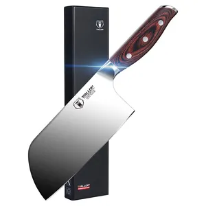 7 Inch Vegetable Chopping Knife German Stainless Steel Kitchen Cleaver Knife With Pakka Wood Handle