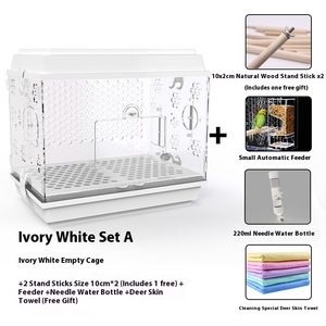 Büyük Xuan Feng şakayık kaplan cilt şeffaf lüks çevre dostu Classics Villa ev süs akrilik kuş kafesi katı kafes - Product Image 6