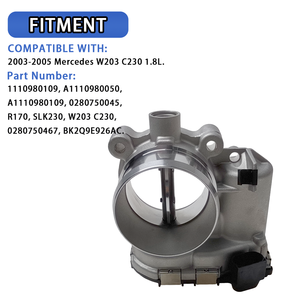 Pour Mercedes <span class=keywords><strong>W203</strong></span> C230 1.8L 03-05 corps de papillon OE 1110980109 A1110980109 compresseur corps de papillon soupape 0280750045 0280750467 - Product Image 2