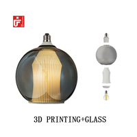 Lampe de plafond rétro créative pour la décoration de bar à la maison Luminaires suspendus en verre vintage Conception de lampe imprimée en 3D
