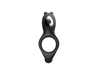 Men's Black Silicon Wireless Remote Rampant Rabbit <b>Vibrating</b> Spermatic Ring 9-frequency <b>Vibration</b> Real Touch Feeling 100% - Product Image 2