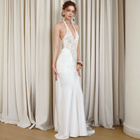 Robe de soirée de luxe personnalisée, robe de bal, robe blanche en dentelle avec fermeture éclair pour robes de bal de fin d'année, robes de dîner pour femmes
