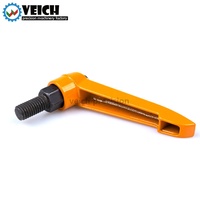 VCN929 M5 ~ M16 Bouton réglable en acier noir/orange Filetage femelle Poignée de machine de serrage avec levier Opter pour la qualité et le style