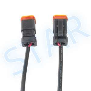 Personalizado automotriz 2 pin negro Deutsch conector a prueba de agua a DC hembra enchufe cables - Product Image 5