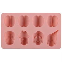 DIY Lustiges Geschenk 3D Totenkopf-Gehirn Silikonform 3D-Form Silikon Schokoladenriegel Kuchen Eiswürfel Herstellungswerkzeug zur Dekoration