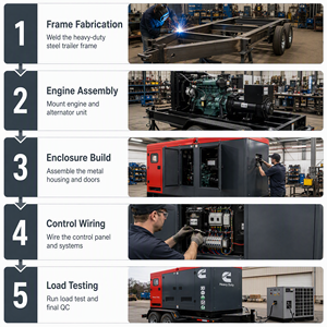 Générateur diesel silencieux triphasé Cummins Weichai Baudouin Yuchai Shanghchai SDEC 40 kW 40 kVA 50 kVA 40 kVA à vendre - Product Image 5
