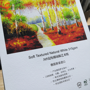 24"36" 315gsm Cotton Soft Matte Etching Textured Natural White Acid-free <strong>Inkjet</strong> Coating <strong>Fine</strong> <strong>Art</strong> <strong>Paper</strong> <strong>Roll</strong> - Product Image 2