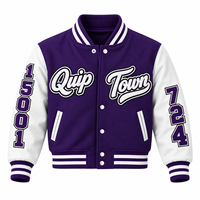 Veste universitaire personnalisée pour hommes, veste de baseball brodée, veste bomber personnalisée pour équipe scolaire
