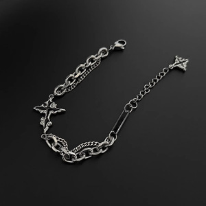 New Arrival Y2K Style <b>Stainless</b> <b>Steel</b> Black Cross Bangle Urban Fashion Skatewear <b>Bracelet</b> Gift for <b>Men</b> Women Teens Customizable - Product Image 6